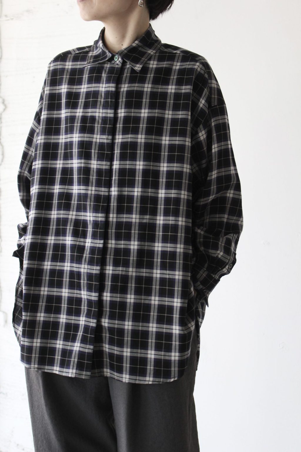 COTTON TWILL CHECK SHIRT  florent