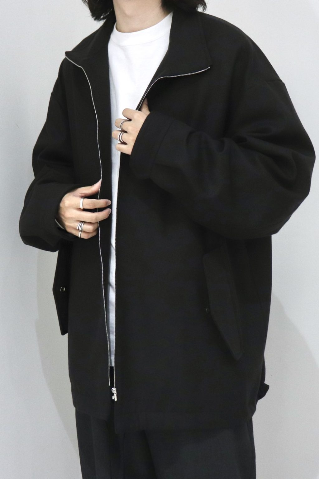 stein MELTON ZIP HALF COAT - 通販 - gofukuyasan.com