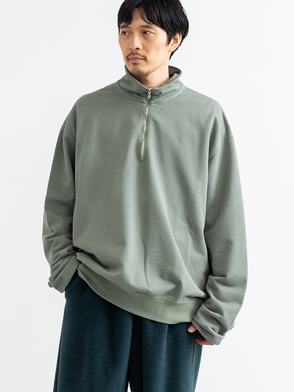 Compact Terry Roll Up Sleeve Half Zip