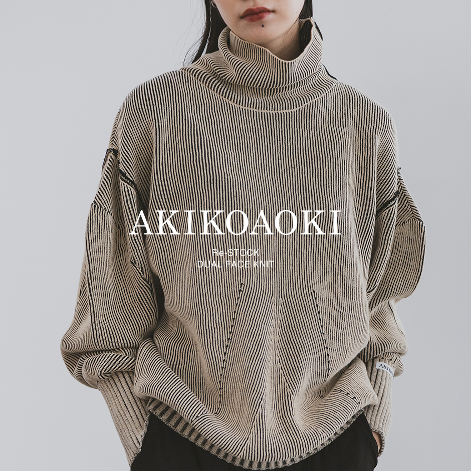 《AKIKO AOKI》Dual Face Knitトップス