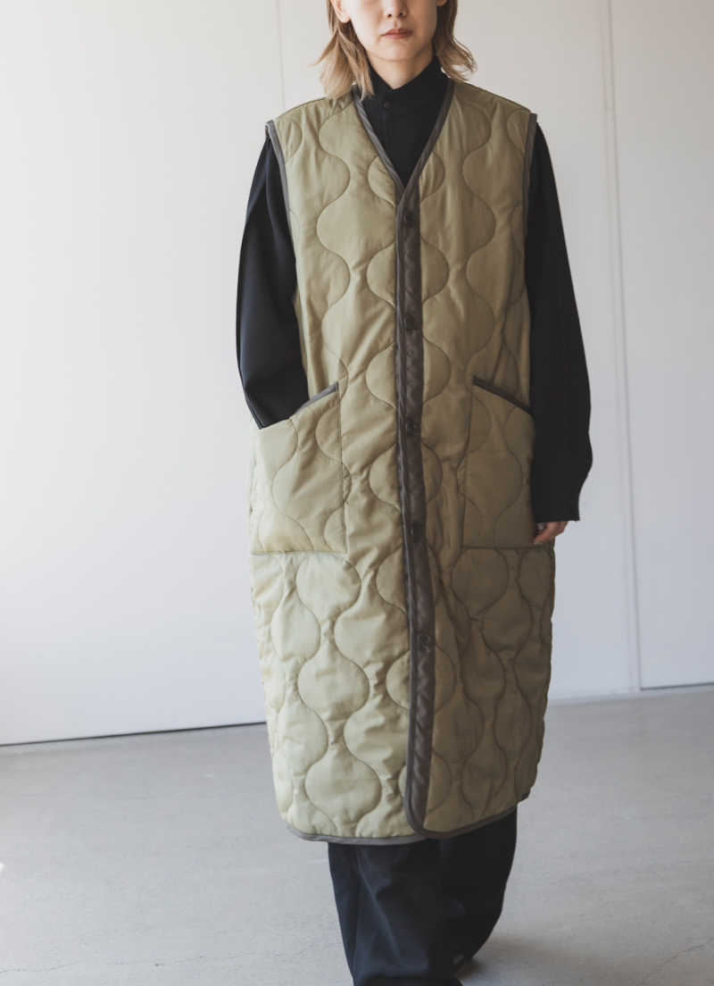 HYKE QUILTED LONG VEST size:2 新品未使用