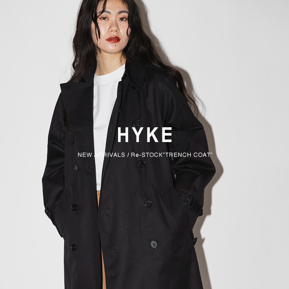 ★美品★HYKEトレンチコート ネイビー