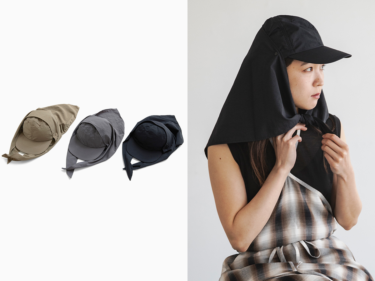 PHEENY / Nylon taffeta cap with scarf | FLUTTER