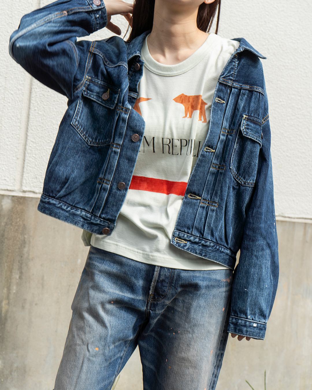 セザンヌ シルク＆オーガニック綿混紡 ショート ジャケット 210.jpg
