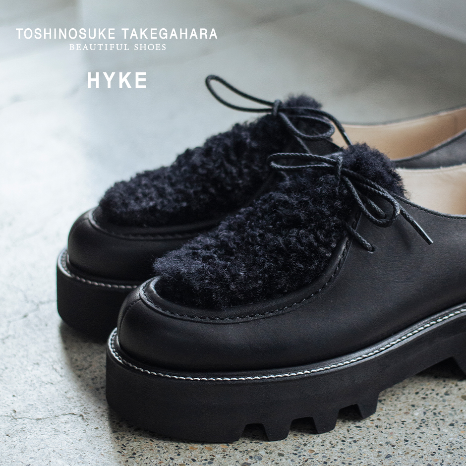 【HYKE × BEAUTIFUL SHOES】ボアチロリアンシューズ HYKE × BEAUTIFUL SHOES＞TIROLEAN SHOES FAUX SHEARLING 発売のご案内